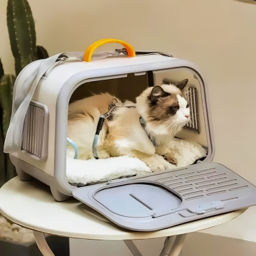 Rubeku Pet Carrier Flight Case w/Thermometer Grey